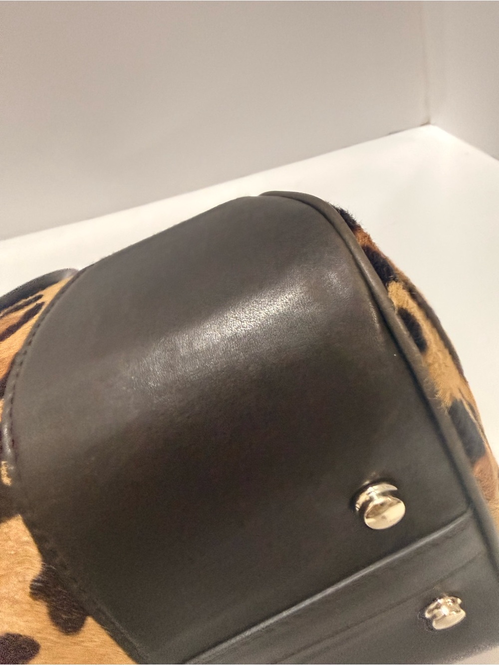 Bally Leopard Calf Hair East-West Satchel Tote - Picture 8 of 15
